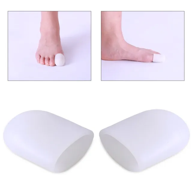 2x Silicone Gel Toe Cap Protector Separator Cover Foot Corn Blister Pain Relief