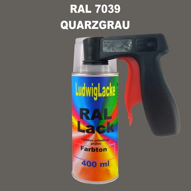Spray Peinture RAL 7016 Gris Anthracite Mat - 3 X 400ml (1.2L) - 1K + Poignée - Ludwig Lacke - Neuf