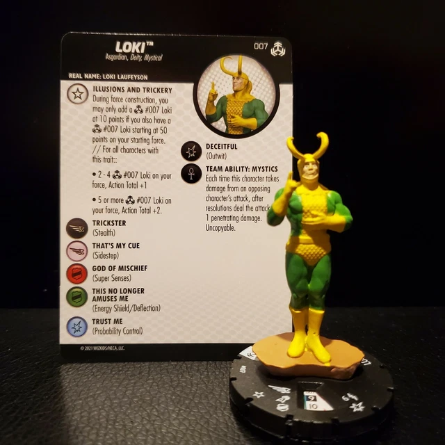 HeroClix Marvel Avengers War of Realms: Loki #007 w/card