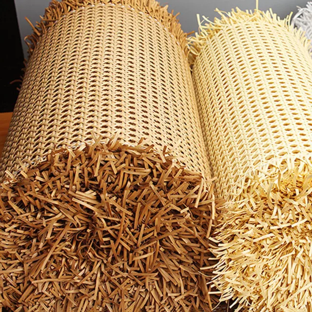 Plastic Artificial Weave Rattan Cane Webbing Sheet Chair Caning Material  Supply