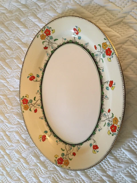 Grimwades Royal Winton Hand Painted SPRING Serving Platter 15”x 11 1/2” England