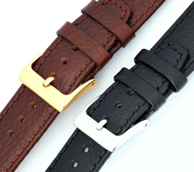 Open End Ended Genuine Leather Watch Strap Luxury Italian Calf 16mm 18mm 20mm