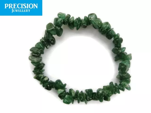 Green Aventurine Chips Stretch Healing Bracelet Wisdom Gemstone Crystal Bead