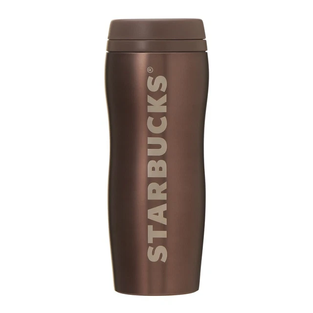 STARBUCKS JAPAN NEW Year 2024 Carved Stainless Bottle Brown 355ml