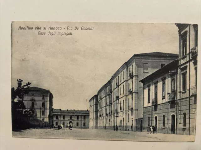 Cartolina Avellino Via dei Conciliis Casa degli impiegati Viaggiata 1931