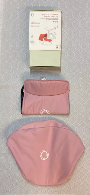 Bugaboo Cameleon maßgeschneidertes Stoff-Set ausziehbar Baldachin/Kapuze & Schürze - weich rosa