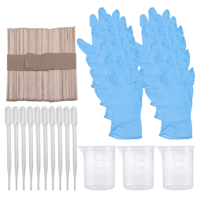 73 Pcs Kristall-Epoxy-Material-Kit Epoxidharz-Mischset Epoxid-Mischstab