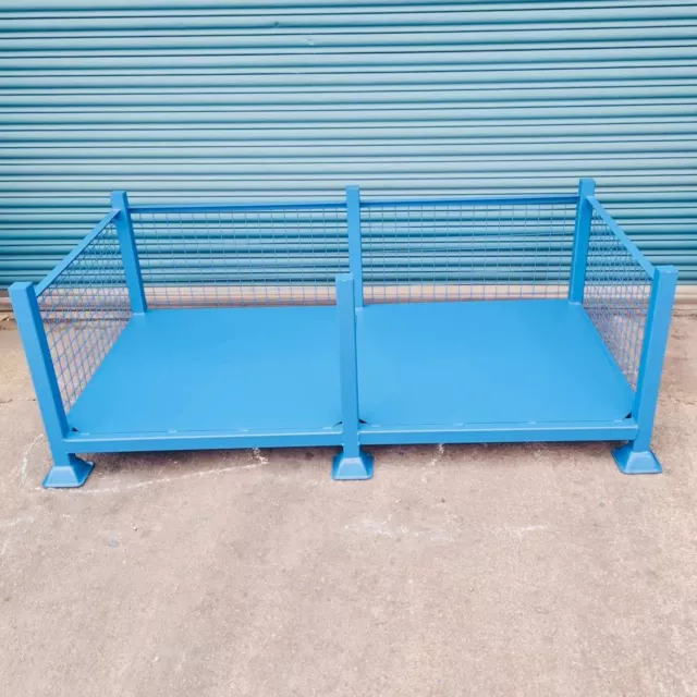 Large Mesh Stillage Storage Cage (Open Front & Solid Base)