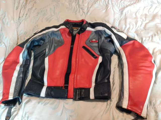 Ladies Leather Rev It motorbike Cycle jacket size 40 fit size 10/12