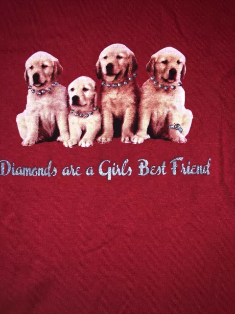 Fashion Bug Vintage T-Shirt Puppies W/ Bling Collars So Cute NWT See Pictures