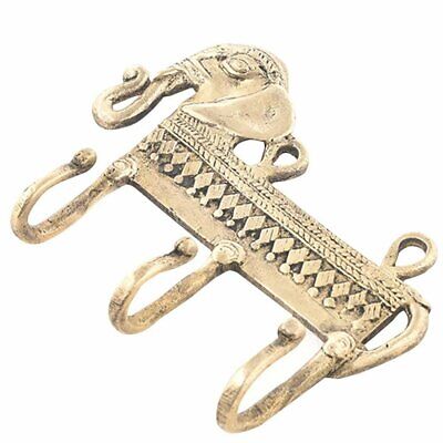 New Wall Decor Key Holder Golden Antique  Brass Wall Hooks Elephant Hat Rack