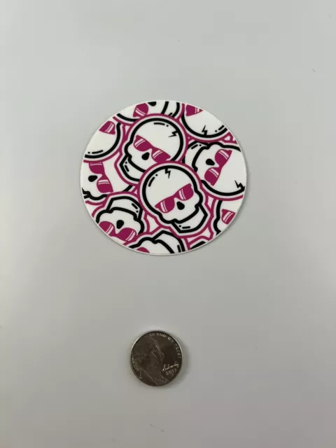 New SWAG GOLF STICKER Stacked Falling Skulls Pink White Black