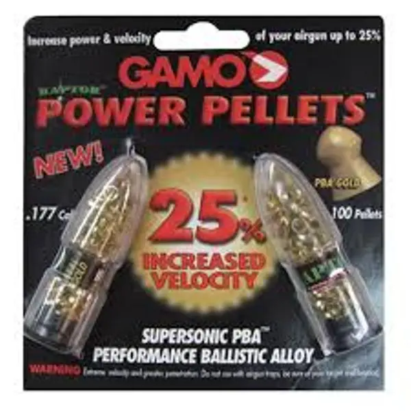 Gamo .177 Air Rifle Gun Supersonic PBA Raptor Gold Power Pellets 4.5mm & for BSA