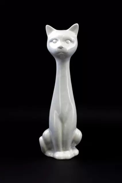 9942754 Porzellan Figur große stilisierte Katze "Mo" weiß Wagner&Apel H30cm