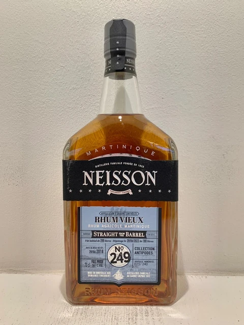 Rhum Neisson 2018 Straight From The Barrel Single Cask #249 Antipodes 58.1%