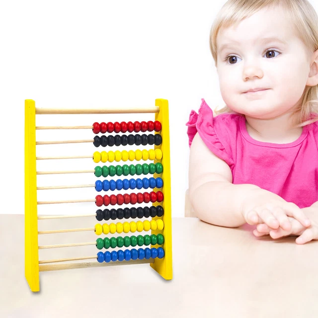 Abacus Toys Counting Tool Counting Frames Toy Gift for Boys Girls (Yellow)