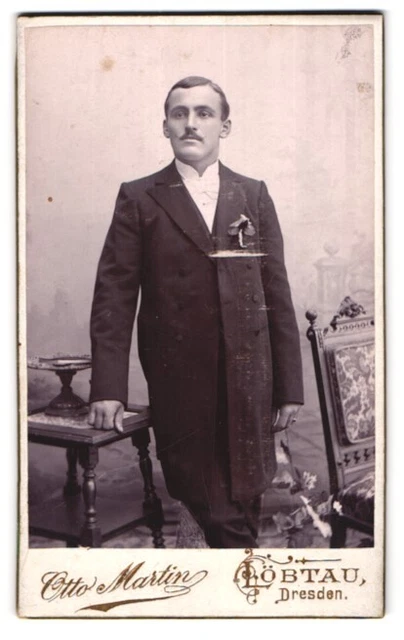 Fotografie Otto Martin, Dresden-Löbtau, Reisewitzerstr. 18, Eleganter Herr lehn