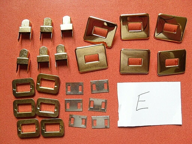 FERMOIR TOURNIQUET rectangle loqué arrondi pivotant lisse sac