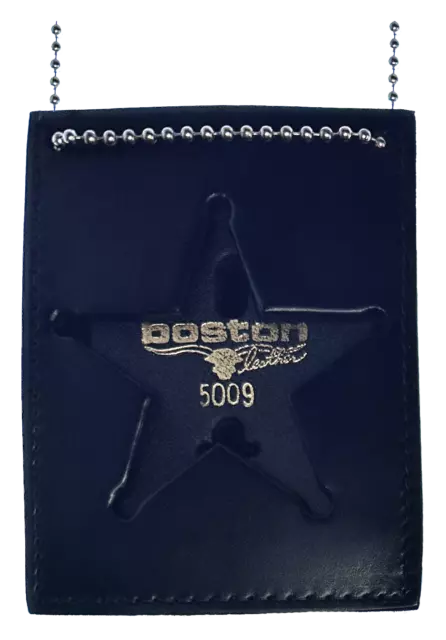BOSTON LEATHER BADGE / ID HOLDER: 5 Point Star Cutout (400-5009)