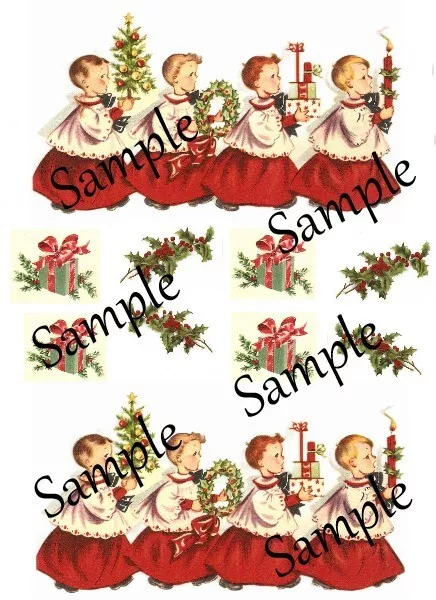Calcomanías de tobogán de agua Choirboy and Holly para Navidad