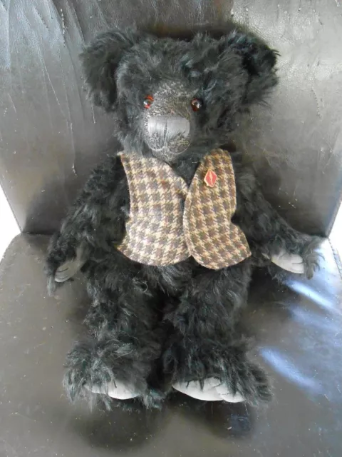 Bear Mohair " le pecheur "  Artist F. / Peluche ours mohair / Grisly