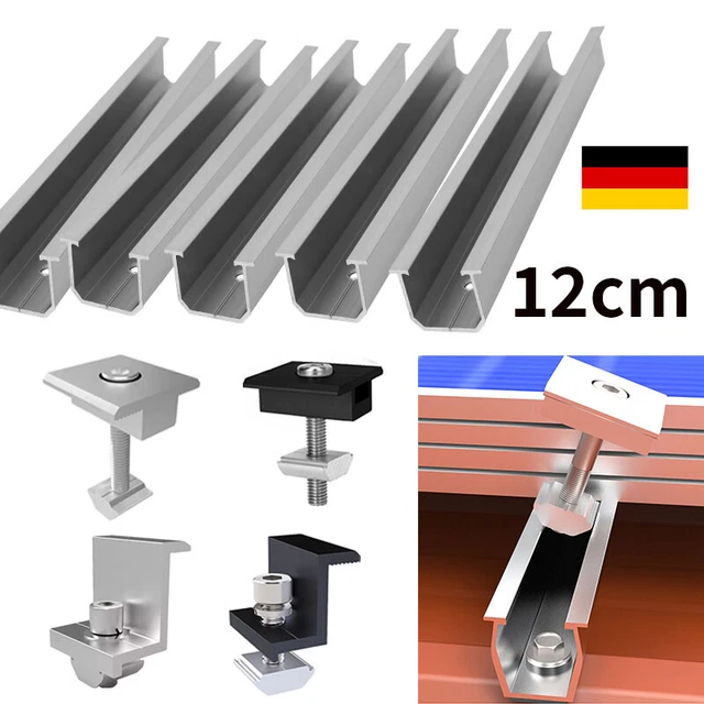 Supporto Per Pannello Solare In Alluminio, Lamiera Trapezoidale, Tetto - Foto 3