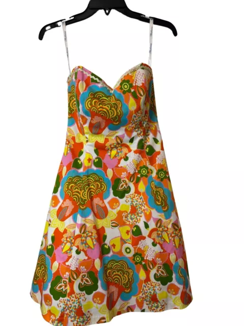 Shoshanna Anthropologie Strapless Floral Dress Size 2