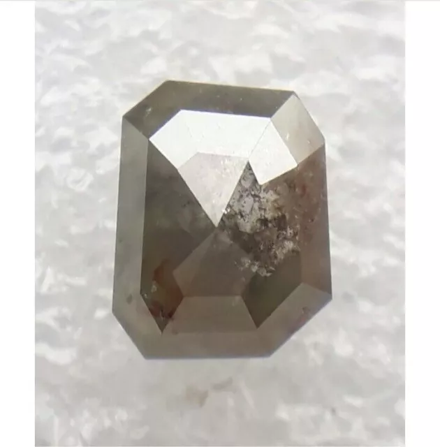 Anello lucido, diamante sciolto sale e pepe naturale da 1,41 ct, diamante a...