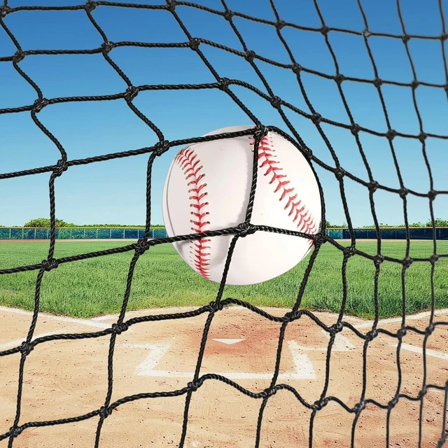 BASEBALL SOFTBALL BACKSTOP Nets, 10'x10' Pro High Impact Sports Netting ...