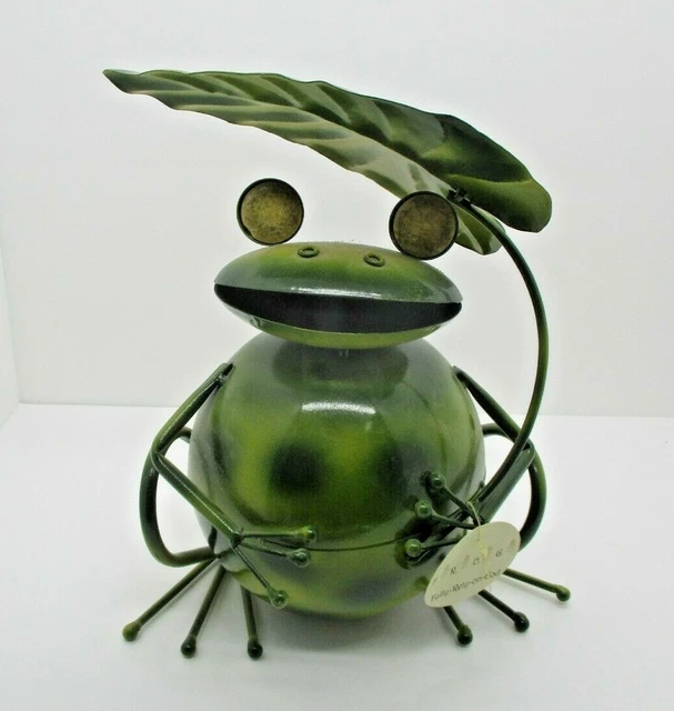 F.R.O.G. Fully Rely On God Metal Frog Sculpture