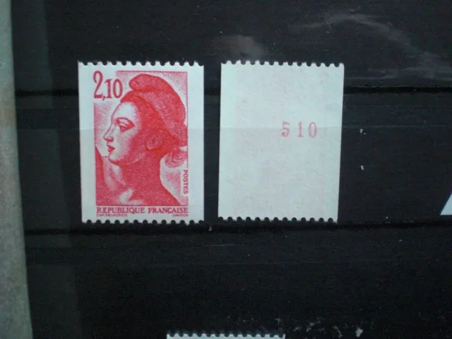 1984 France GANDON timbre de roulette 2322 a neuf ** avec N° rouge