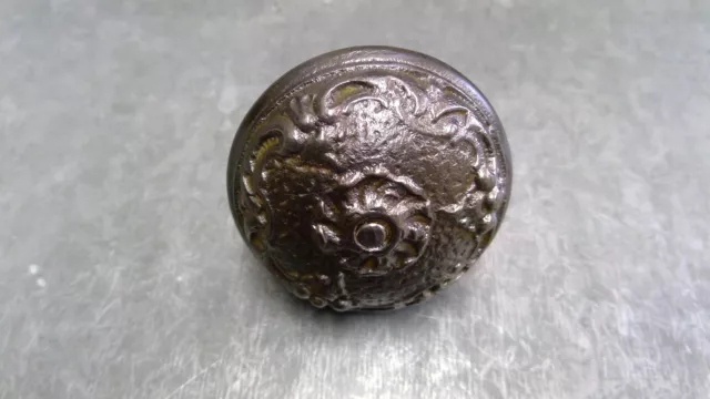 Ornate Antique Solid CAST IRON Single DOOR KNOB Victorian