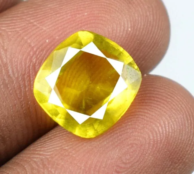 5 Ct-Kissen Behandelt Gelb Goldener Titanit Juwelen Natürlich Zertifiziert U1822