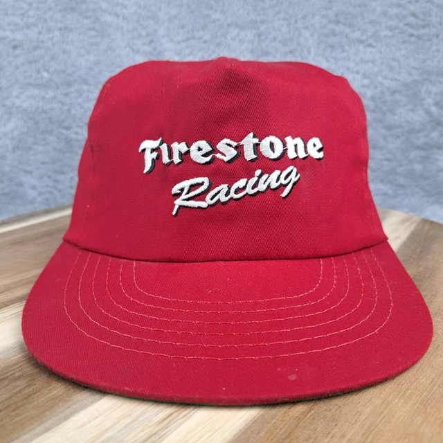 VINTAGE FIRESTONE RACING Hat Cap Snap Back Red White Trucker Nascar ...