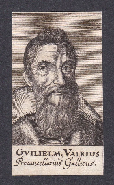 17. Secolo Wilhelm Vairius Avvocato Jurist Gallia Italia Ritratto Incisione