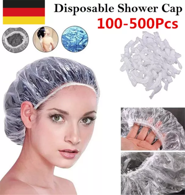 500 Stk Einweg Duschhaube -- Haarschutz Für Dusche Spa Friseursalon Badekappe DE