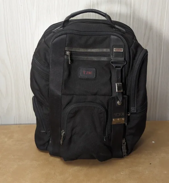 Tumi Alpha Bravo Backpack Black Coated Canvas Leather 22382HKH