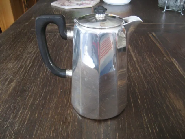 schnuckelige Teekanne Kaffeekanne Silberkanne Hot Water Pot silber pl England 2