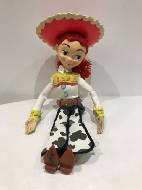 Disney Store Pixar Toy Story Pull String Talking Jessie Wool Hair Works 15"