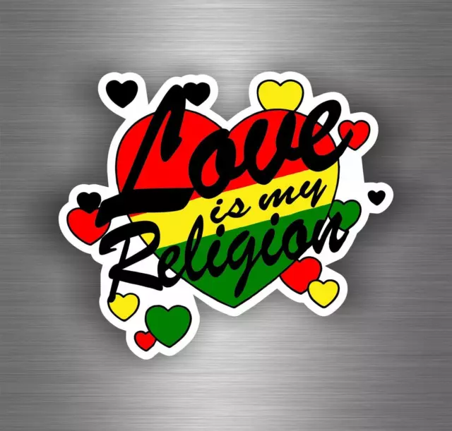Sticker Car Rasta Reggae Love Lion Flag Jamaica ref22