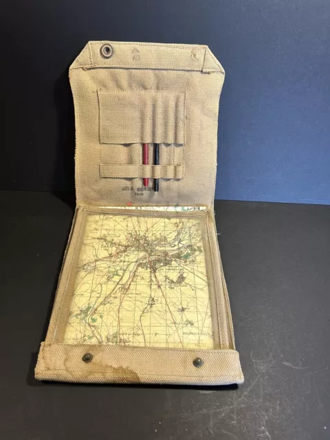 Original WW2 British Officers 37 Pattern Webbing Map Case