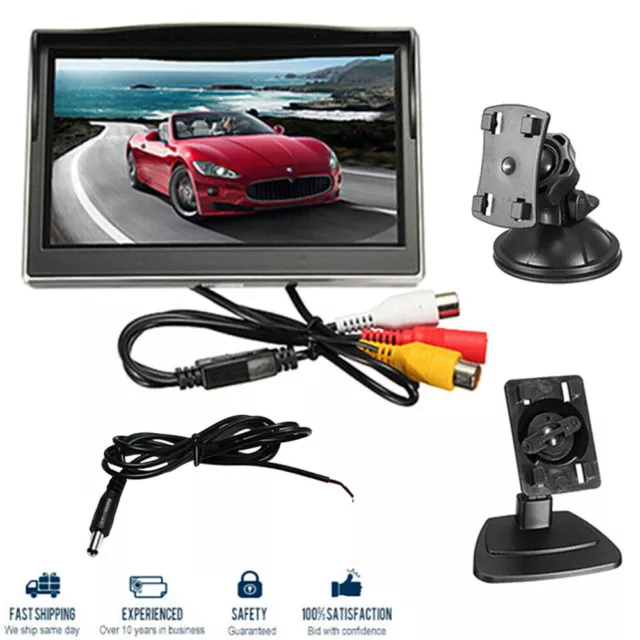 5 Zoll LCD HD Monitor Bildschirm Screen Display Für Rückfahrkamera PKW Auto LKW