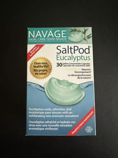✳️ NAVAGE eucalyptus SaltPod 30 CT FACTORY EUCALYPTUS 30 packs Salt pods ✳️