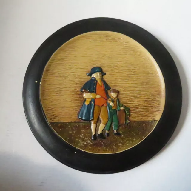 Antique Bretby Art Pottery 3012 D Oliver & The Beadle Wall Plaque