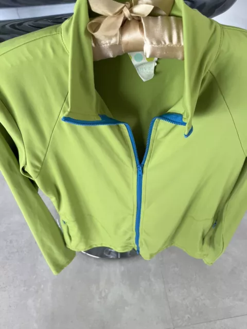 Title Nine By Carve Rash GuardJacket Women’s  Size S Full Zip Green &Blue Trim.