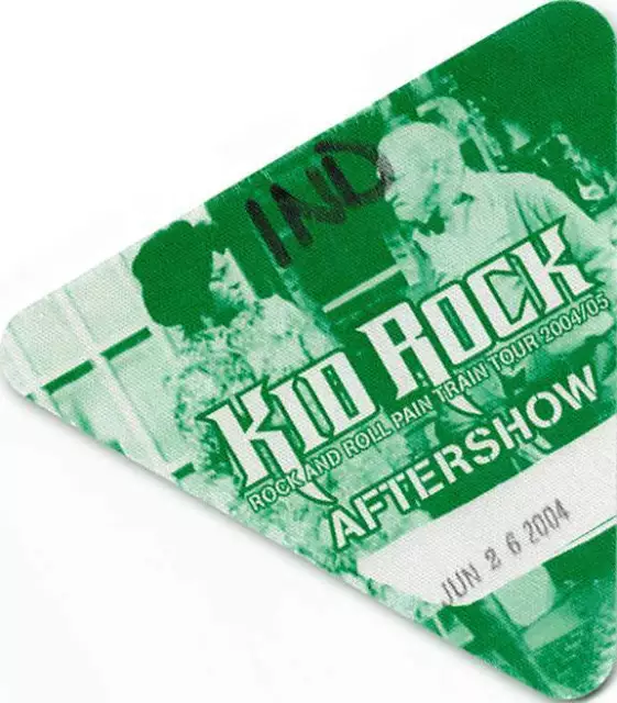Kid Rock Backstage Pass 2004 Green Triangle Aftershow Variant