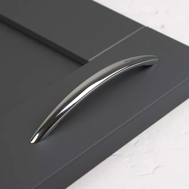 128mm Polished Chrome Handle Bow Cabinet Cupboard Door Drawer Pull Furniture
