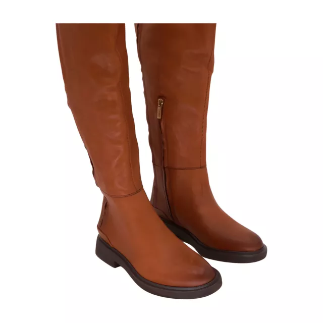 Franco Sarto Womens Battina Knee High Boot, Cognac, Size 6.5