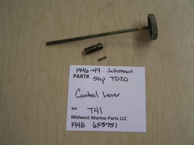 1946-49 Johnson Seahorse TD 20 5 HP Outboard Control Lever T41
