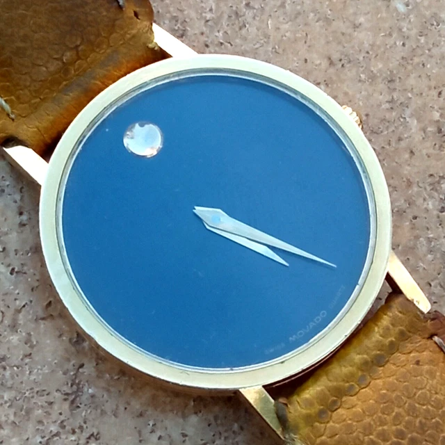 Orologio Svizzero Movado Museum Classico da Uomo Placcato Oro Quarzo 31 mm